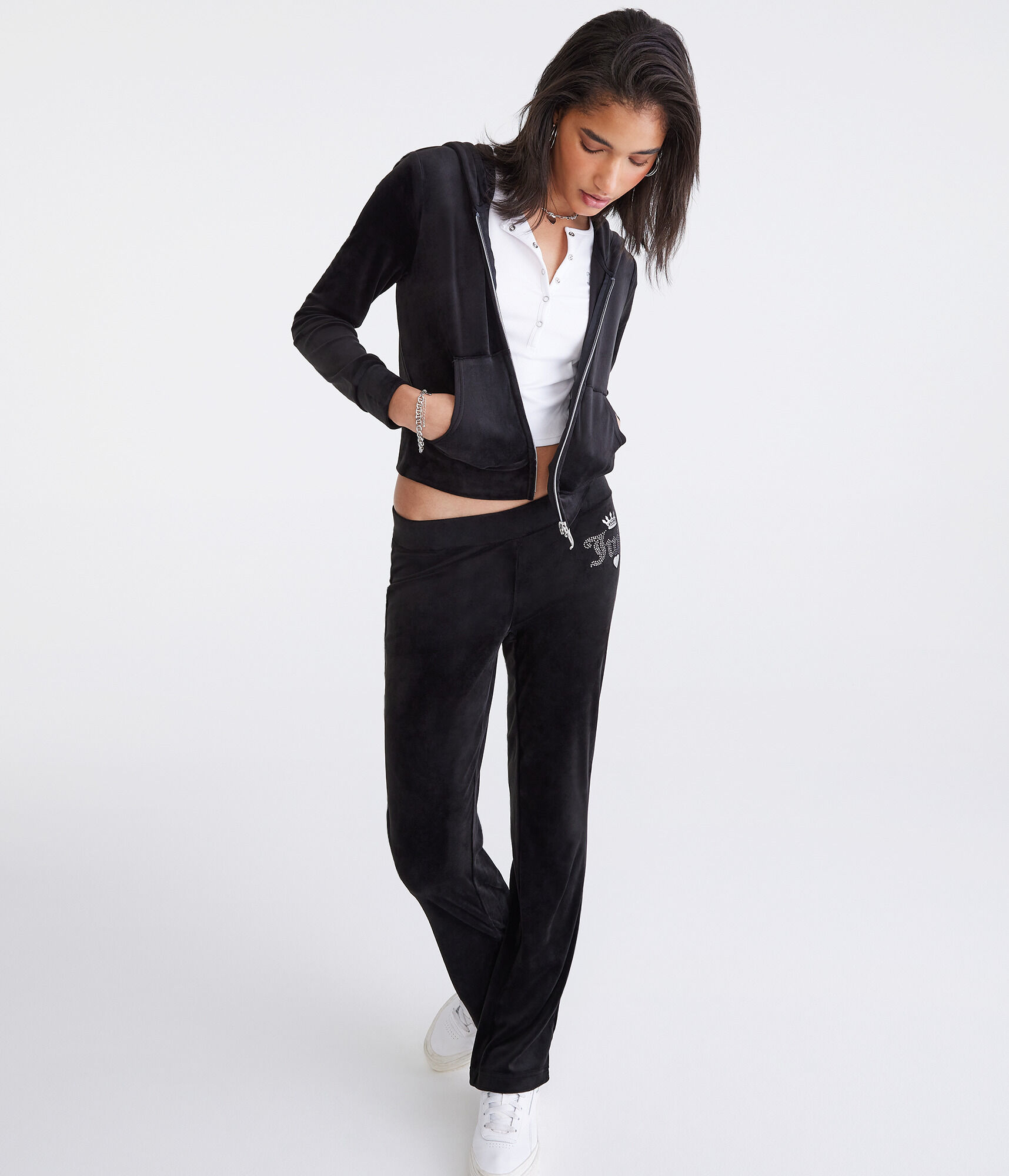 SLY PIPING VELOUR HALF ZIP スウェット SLY PIPING VELOUR HALF ZIP スウェット