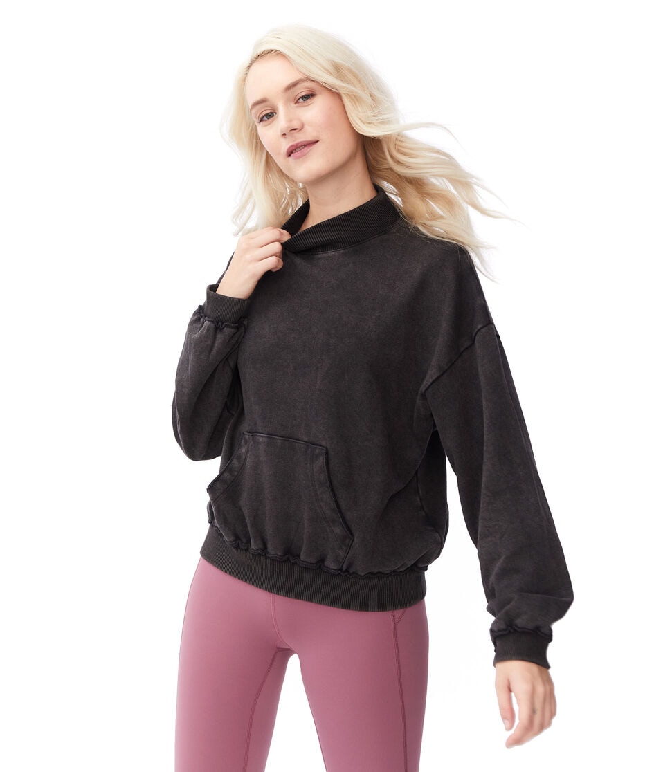 Oversized Mock-Neck Sweatshirt