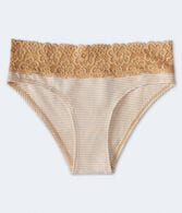 Thin Stripe Lace-Trim Hipster