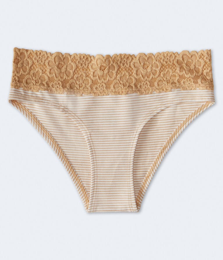 Thin Stripe Lace-Trim Hipster