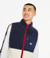 Colorblocked Sherpa Fleece Vest