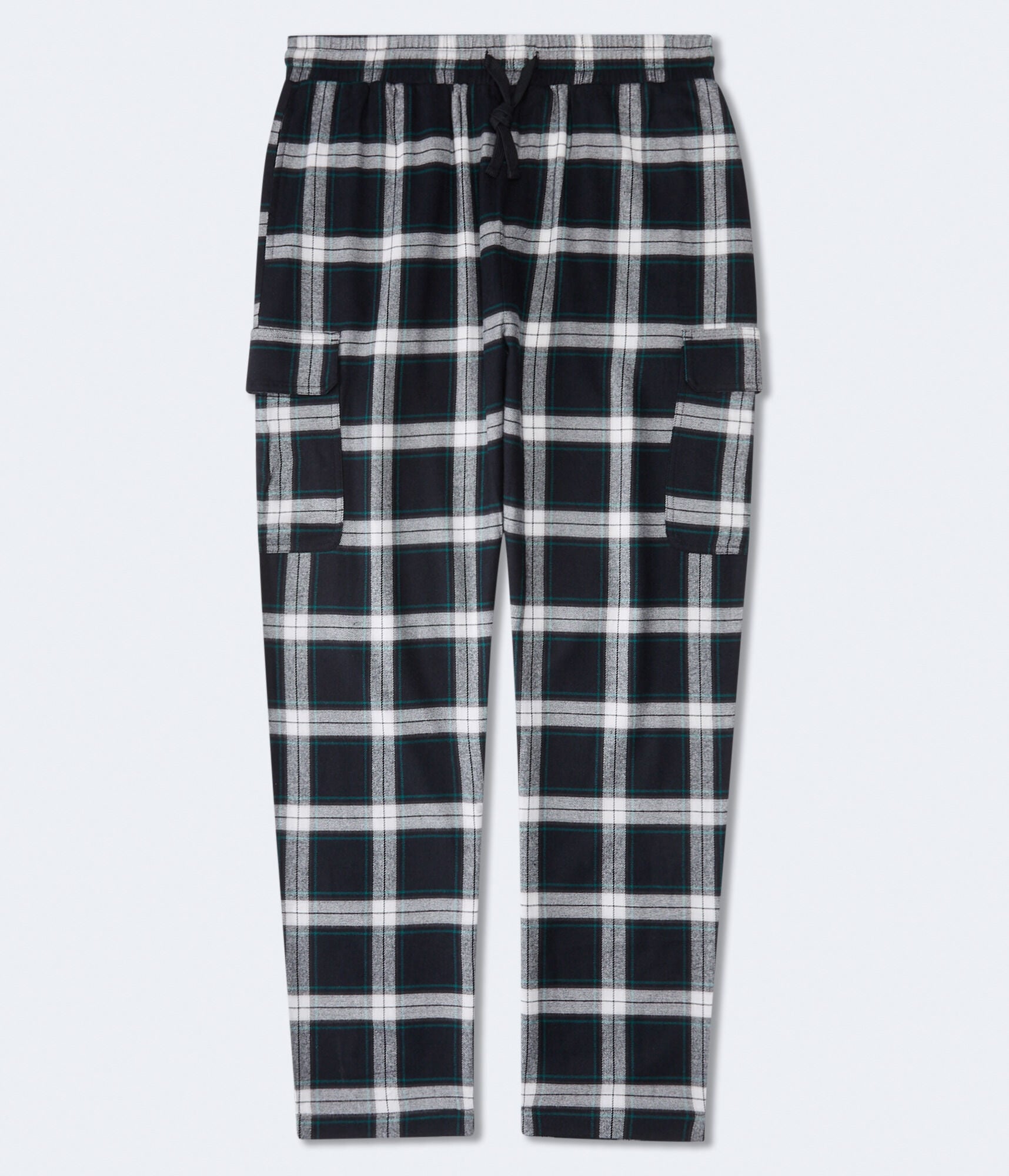Plaid Flannel Cargo Sleep Pants