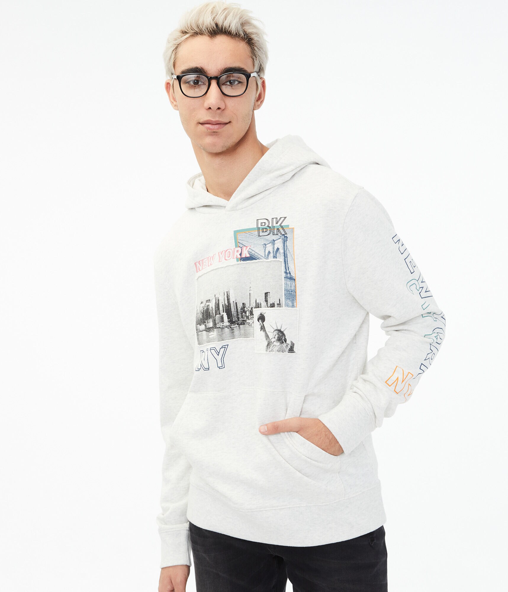 New York City Patch Pullover Hoodie