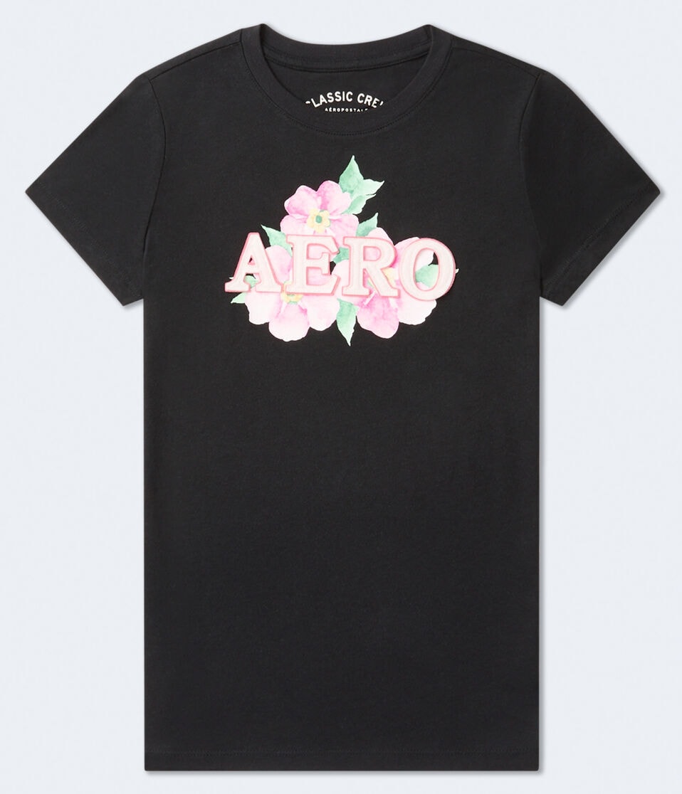 Aero Floral Logo Appliqué Graphic Tee