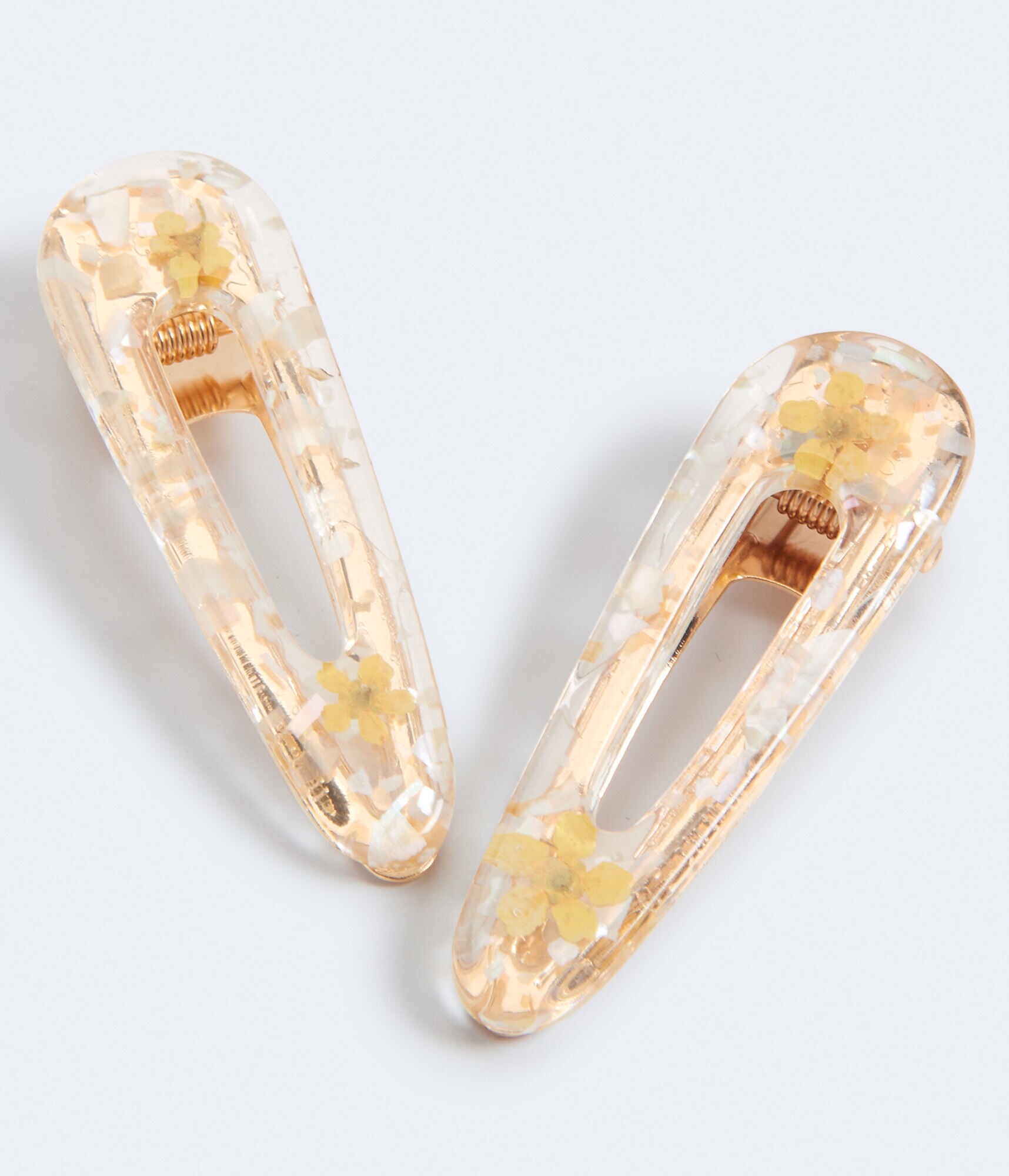 Confetti Flower Slide Hair Clip 2-Pack