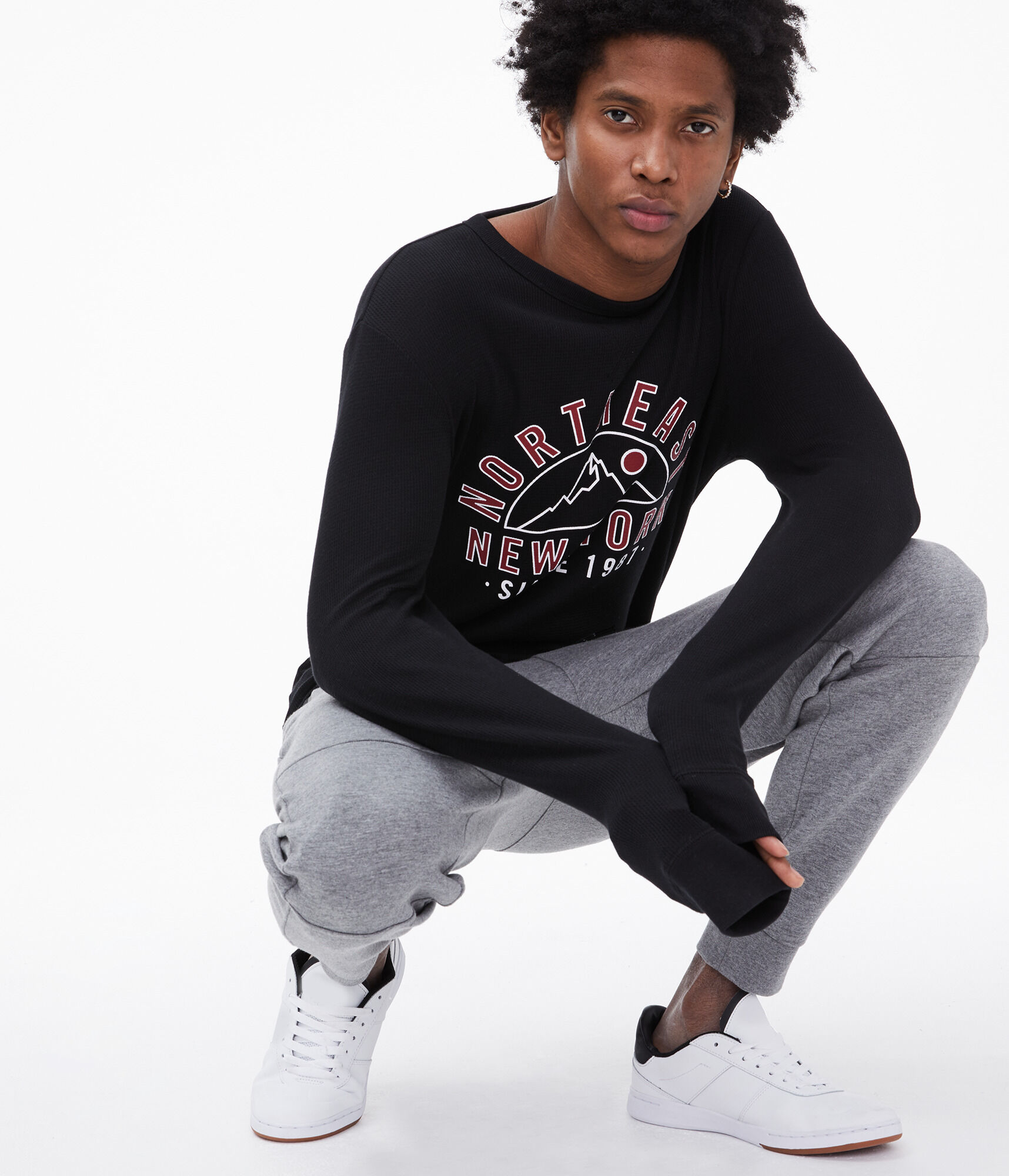 Long Sleeve Printed Thermal Tee