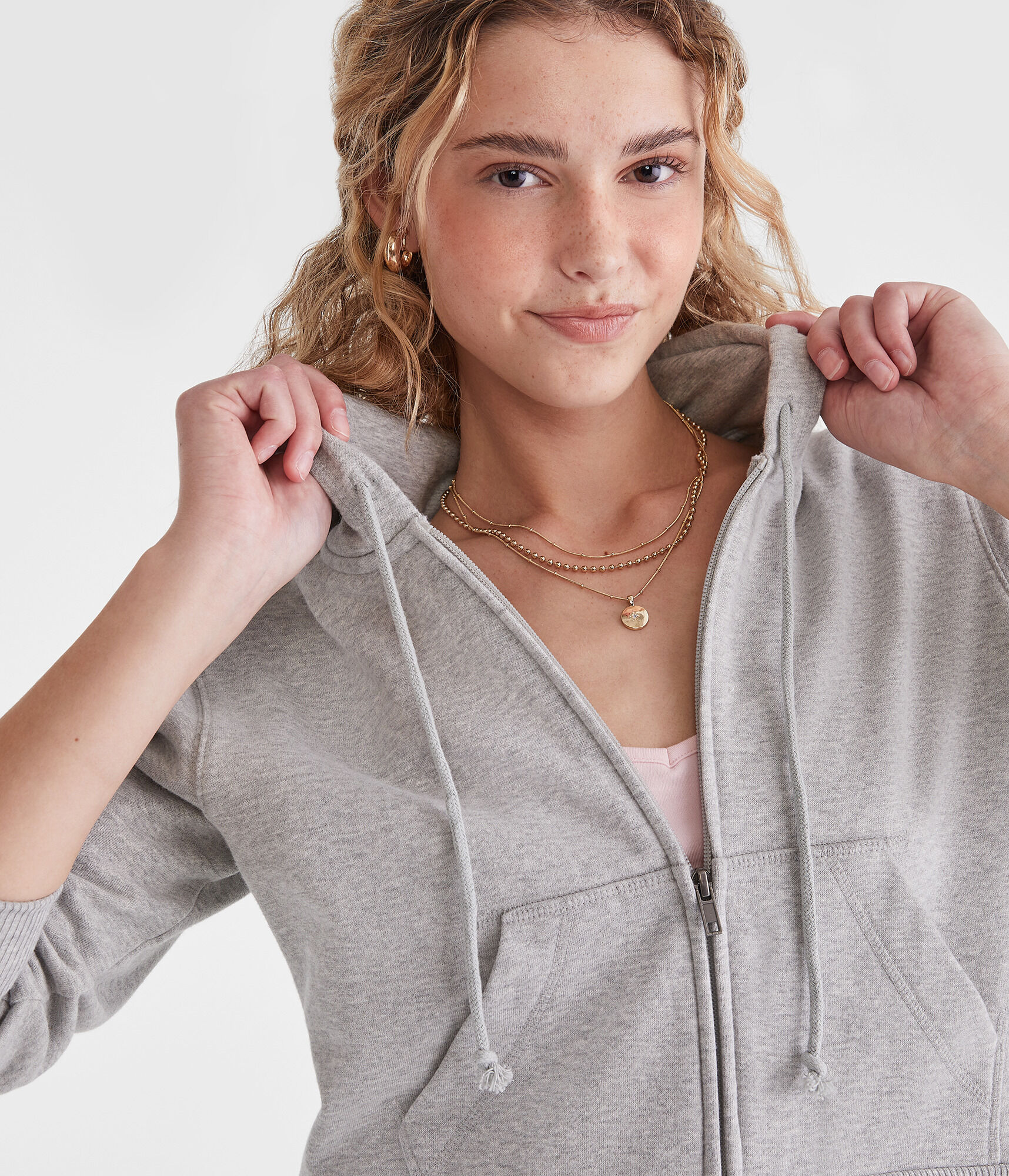 Cropped Full-Zip Hoodie