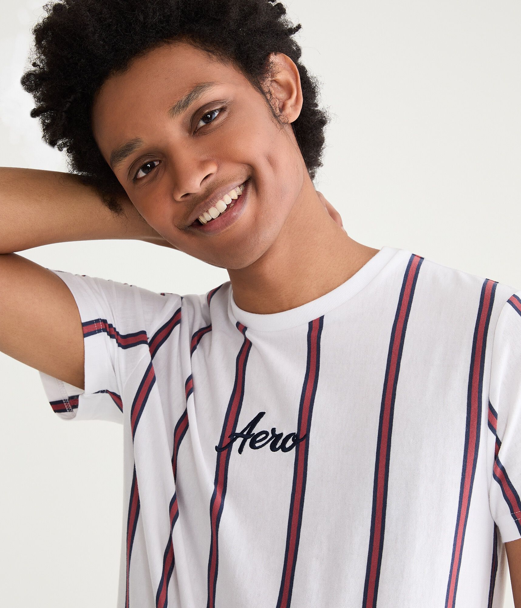 Vertical Stripe Logo Graphic Tee