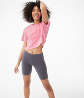 Acid Wash Cropped Boxy Crew Tee