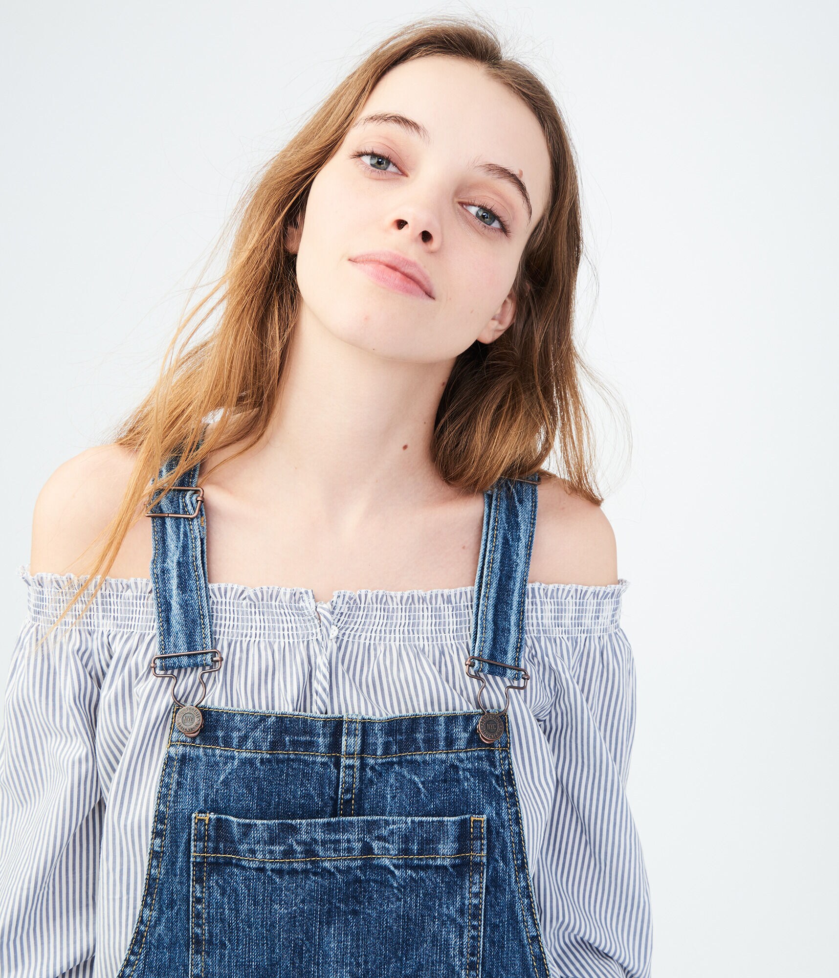 Medium Wash Denim Overalls