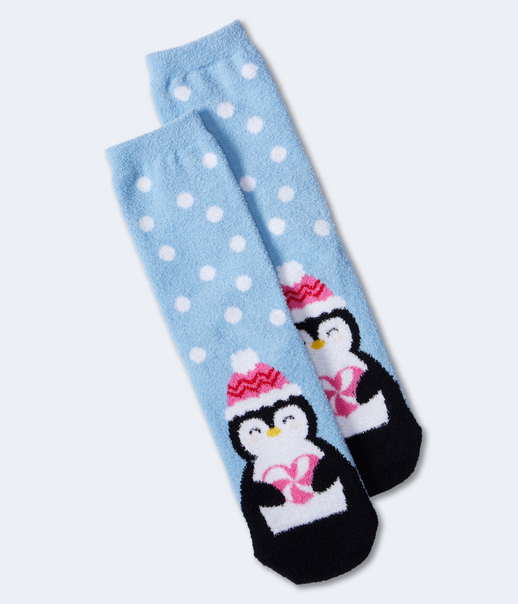 Penguin Fuzzy Crew Socks