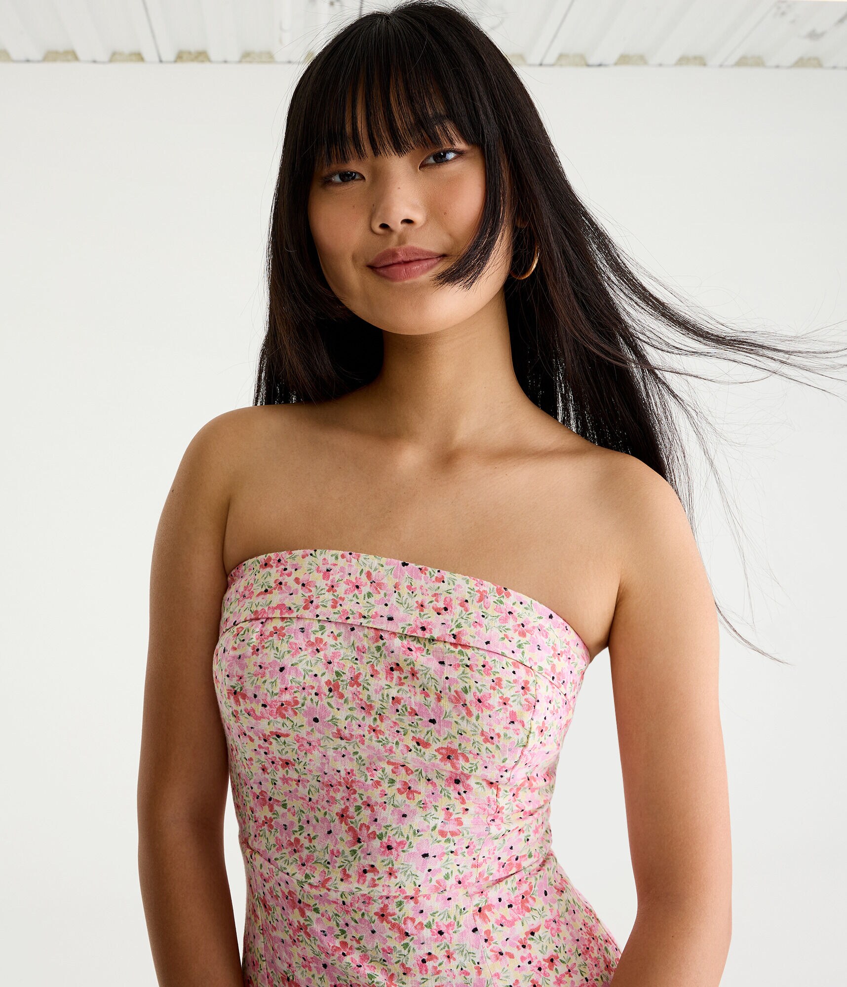 Floral Bandeau Mini Dress