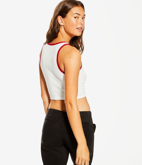 Maui High-Neck Cropped Tank