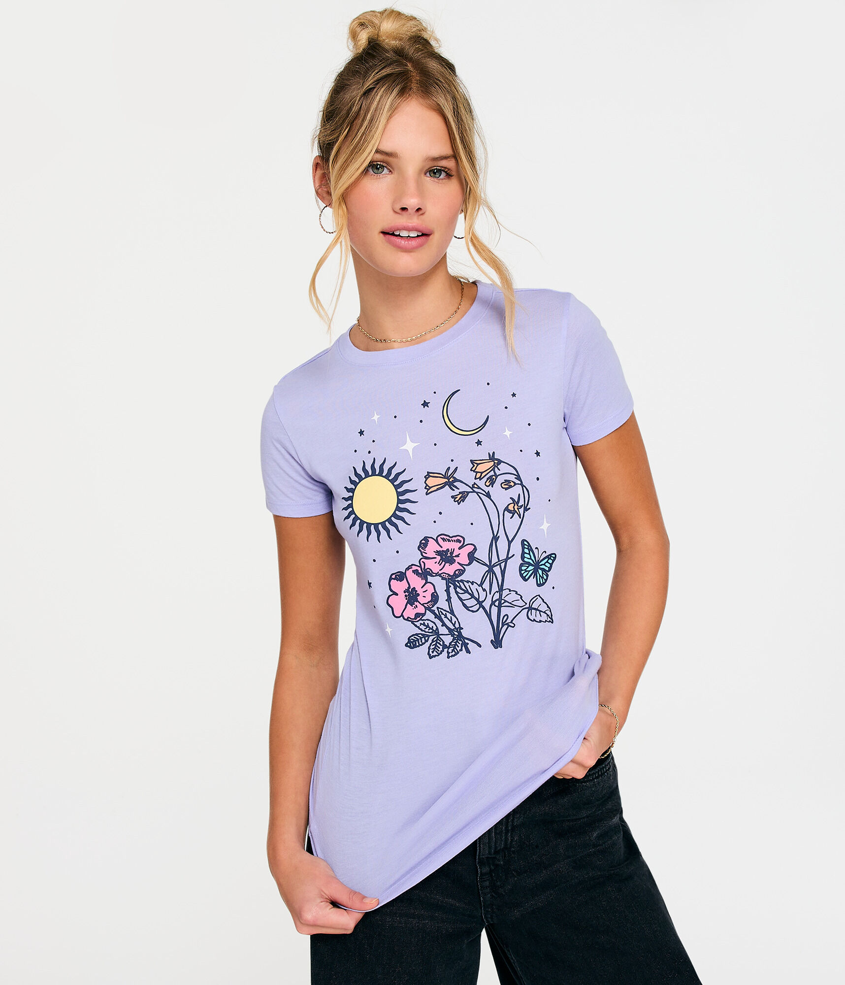 Celestial Floral Graphic Tee