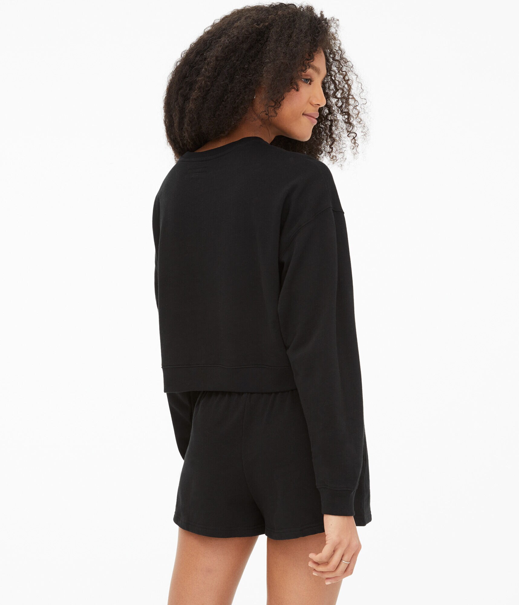 Aeropostale Logo Cropped Crew Sweatshirt