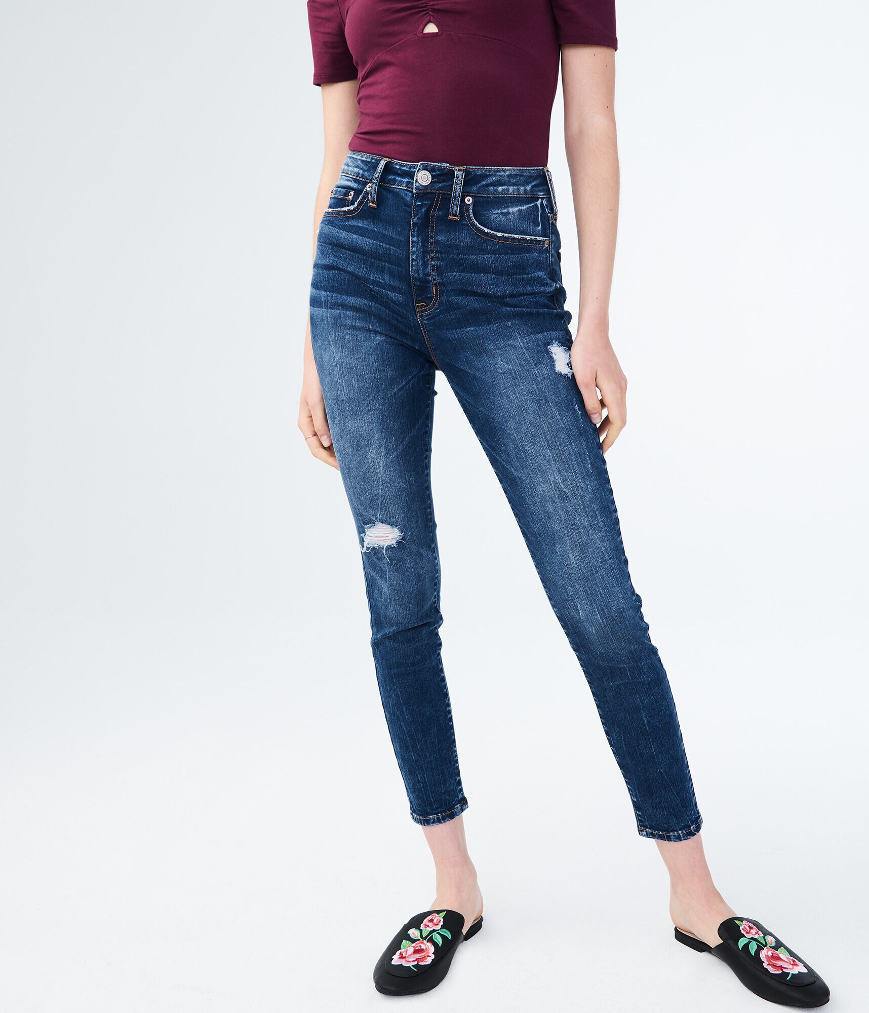 Seriously Stretchy Super High-Waisted Ankle Jegging