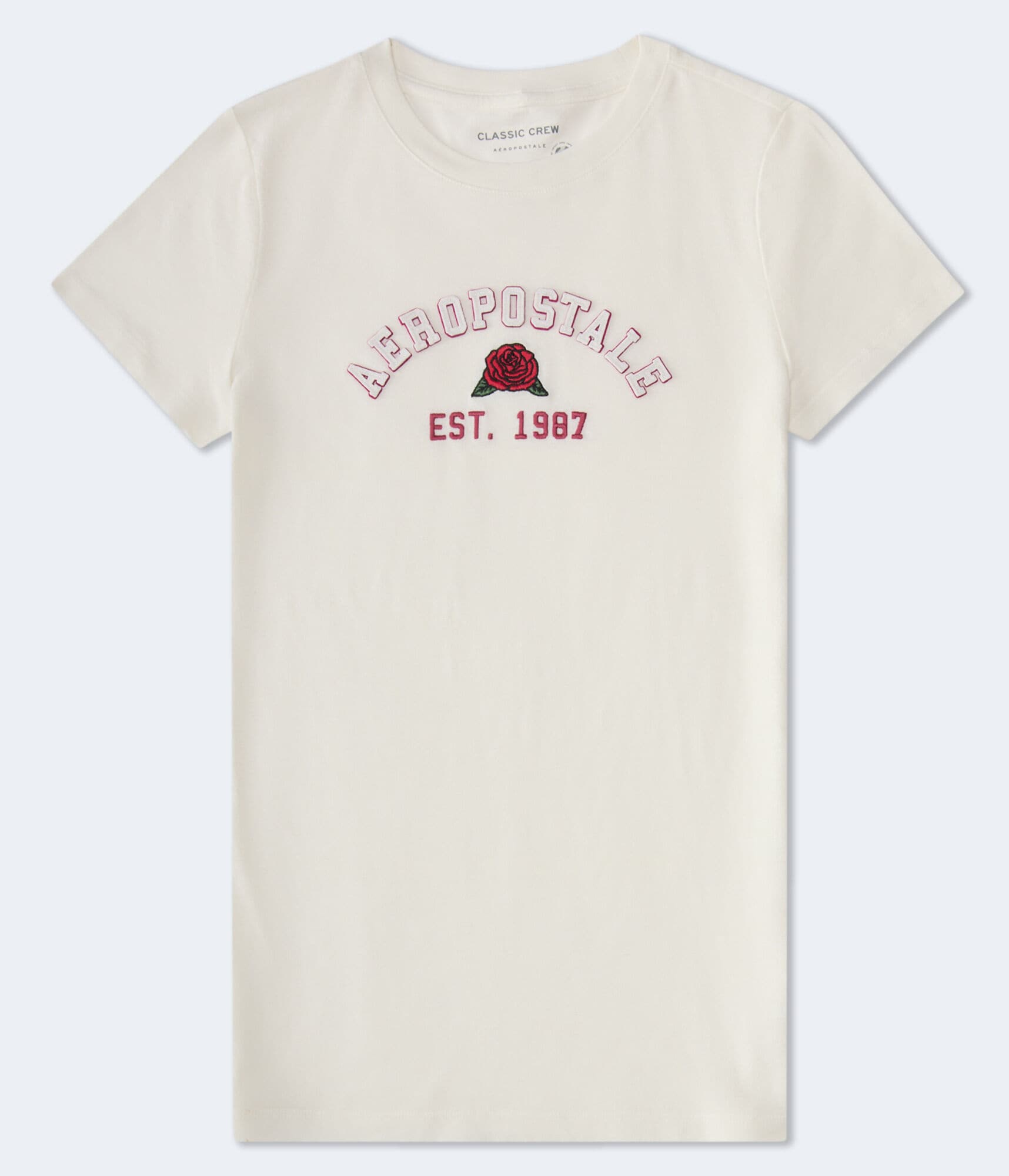 Aeropostale Rose Appliqué Graphic Tee
