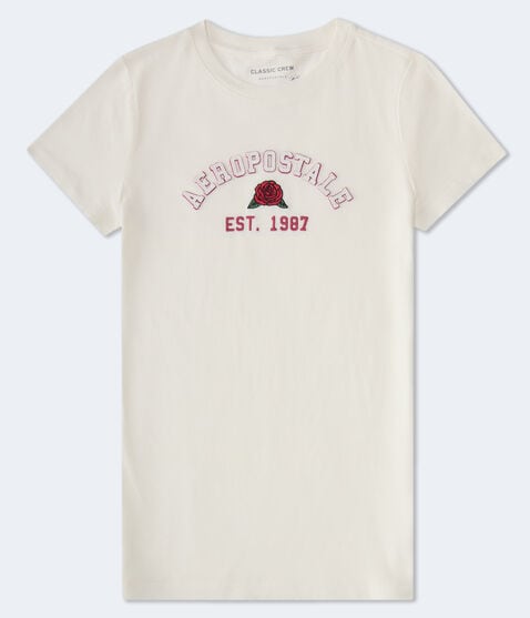 Aeropostale Rose Appliqué Graphic Tee Aeropostale Rose Appliqué Graphic Tee