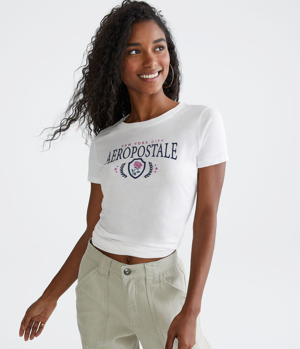 Aeropostale Rose Crest Graphic Tee