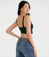 Ribbed Seamless Long-Line Bralette