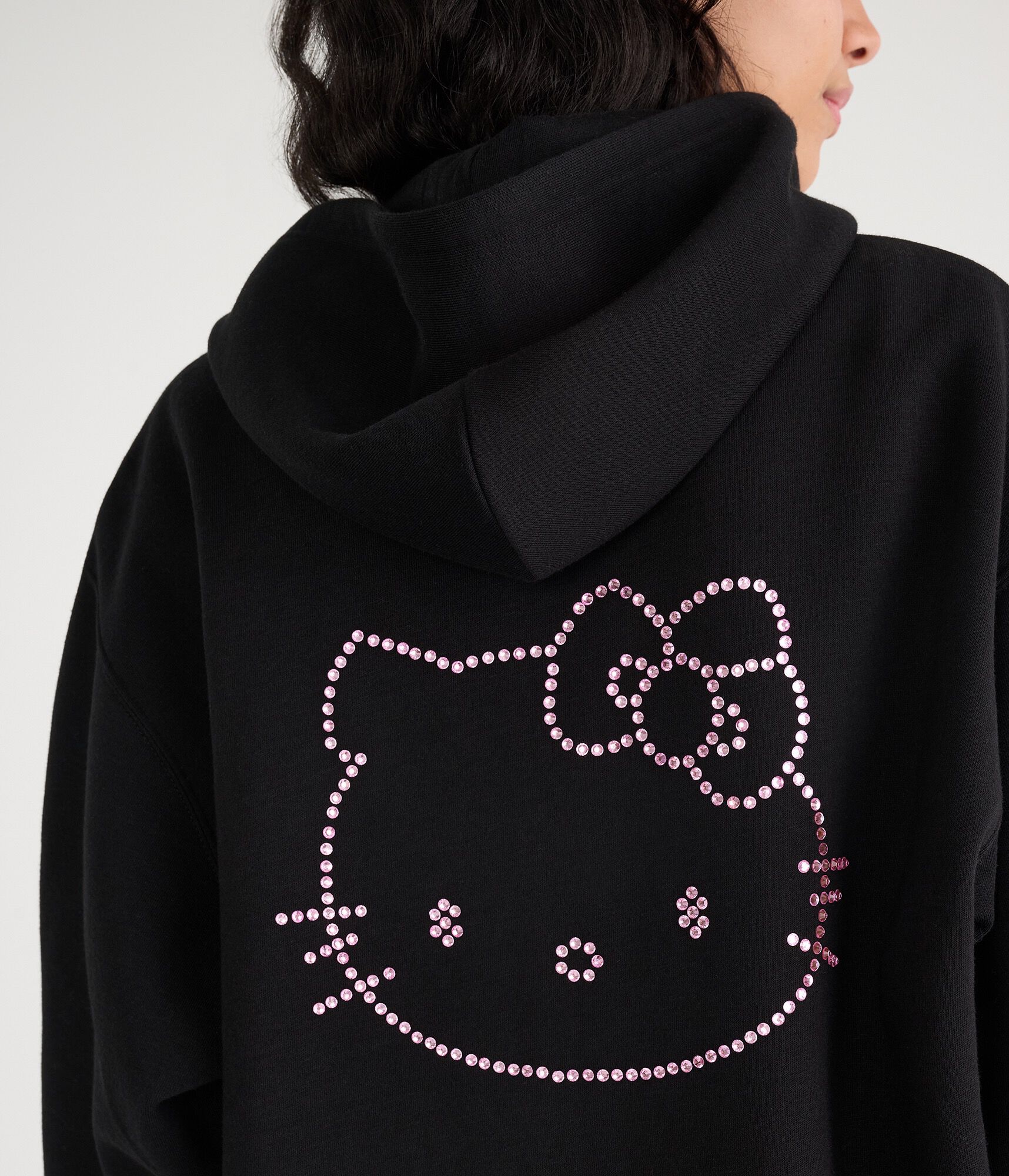 Hello Kitty Rhinestone Oversized Full-Zip Hoodie