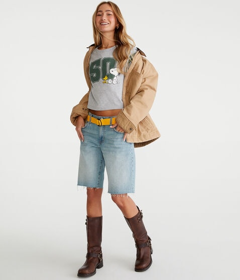 Peanuts® | Aéropostale Snoopy 50 Baby Tee Peanuts® | Aéropostale Snoopy 50 Baby Tee