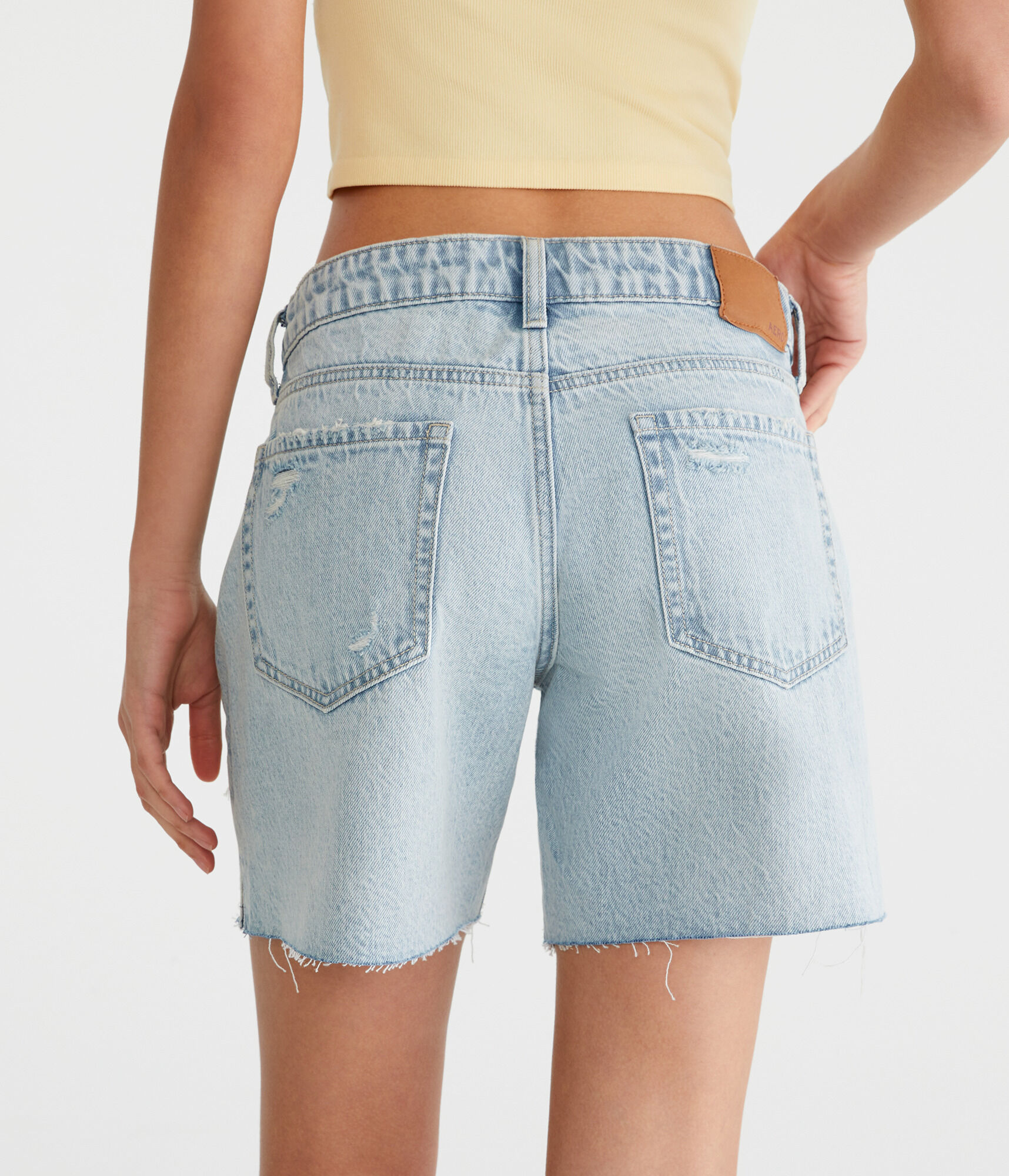 Low-Rise Baggy Denim Shorts
