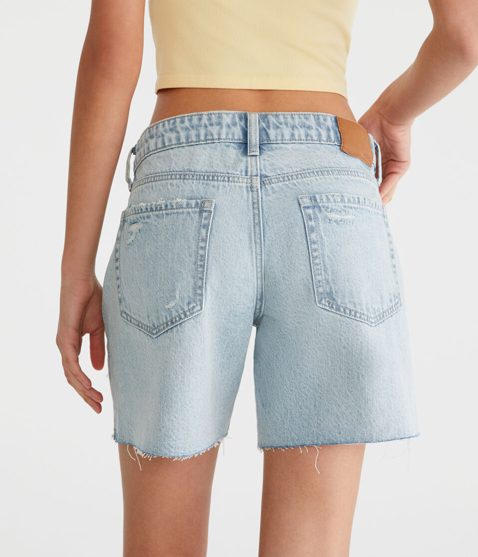 Low-Rise Baggy Denim Shorts 6"