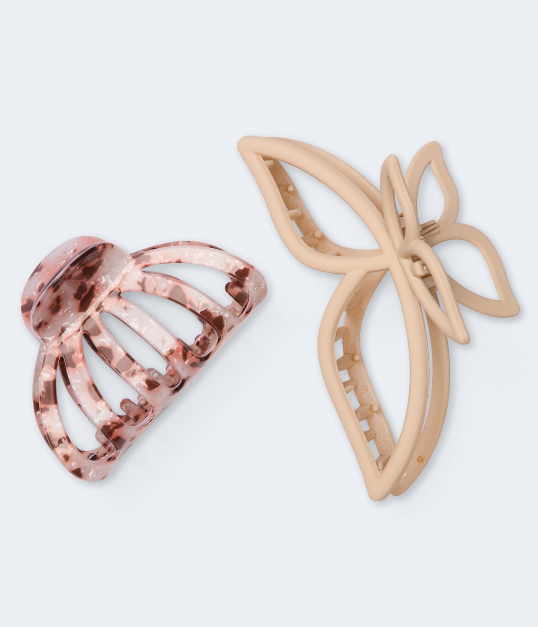 Butterfly &amp; Marbled Claw Hair Clip 2-Pack