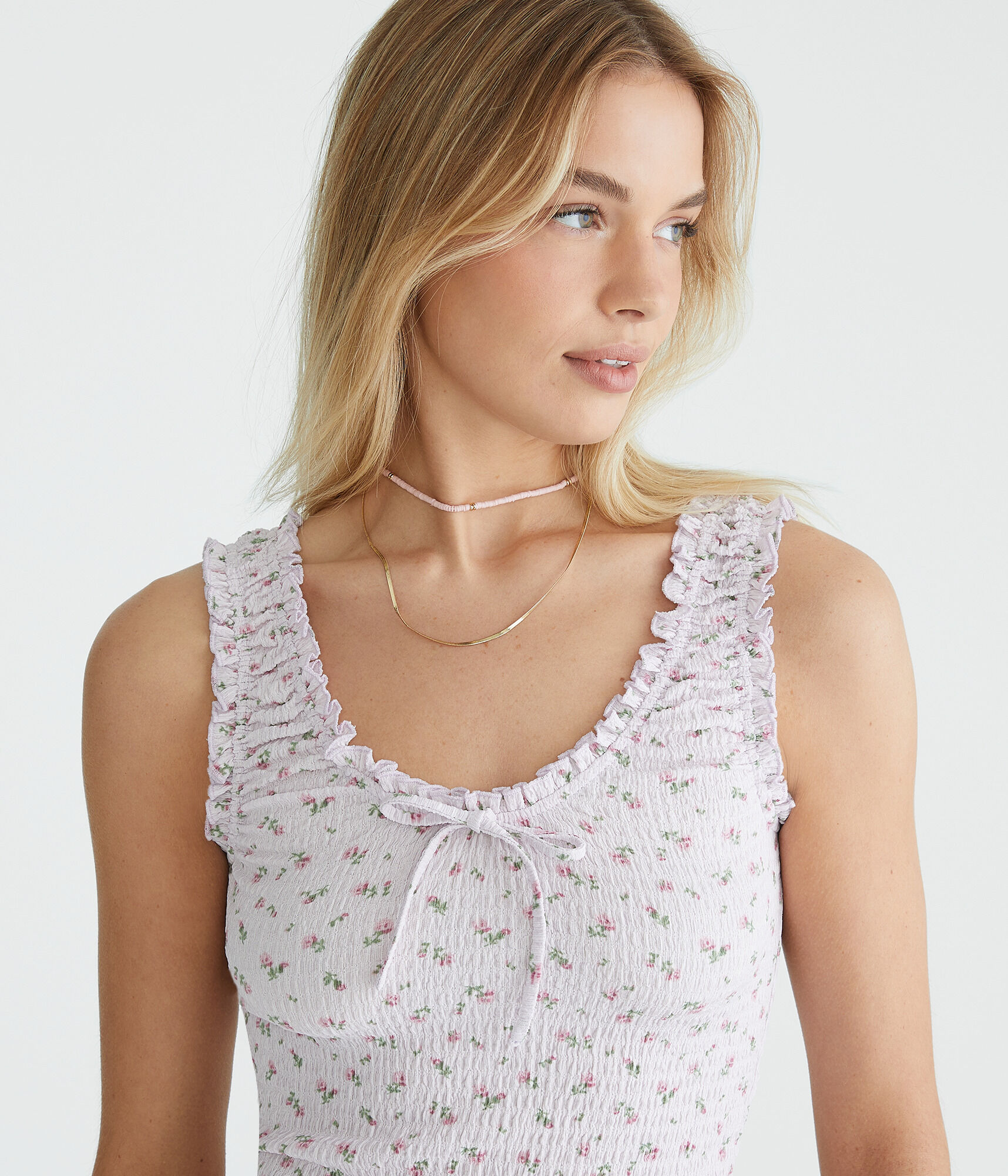 売れ筋商品|||デモクラシー カットソー トップス レディース Petite Scoop-Neck Cropped T-Shirt Vanilla Women's T-Shirt Scoop Neck Ditsy Floral Top T-Shirt for