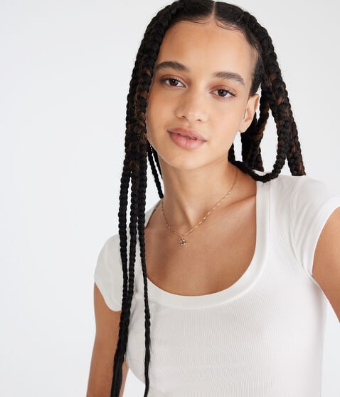 Seriously Soft Ribbed Scoop-Neck Baby Tee Seriously Soft Ribbed Scoop-Neck Baby Tee