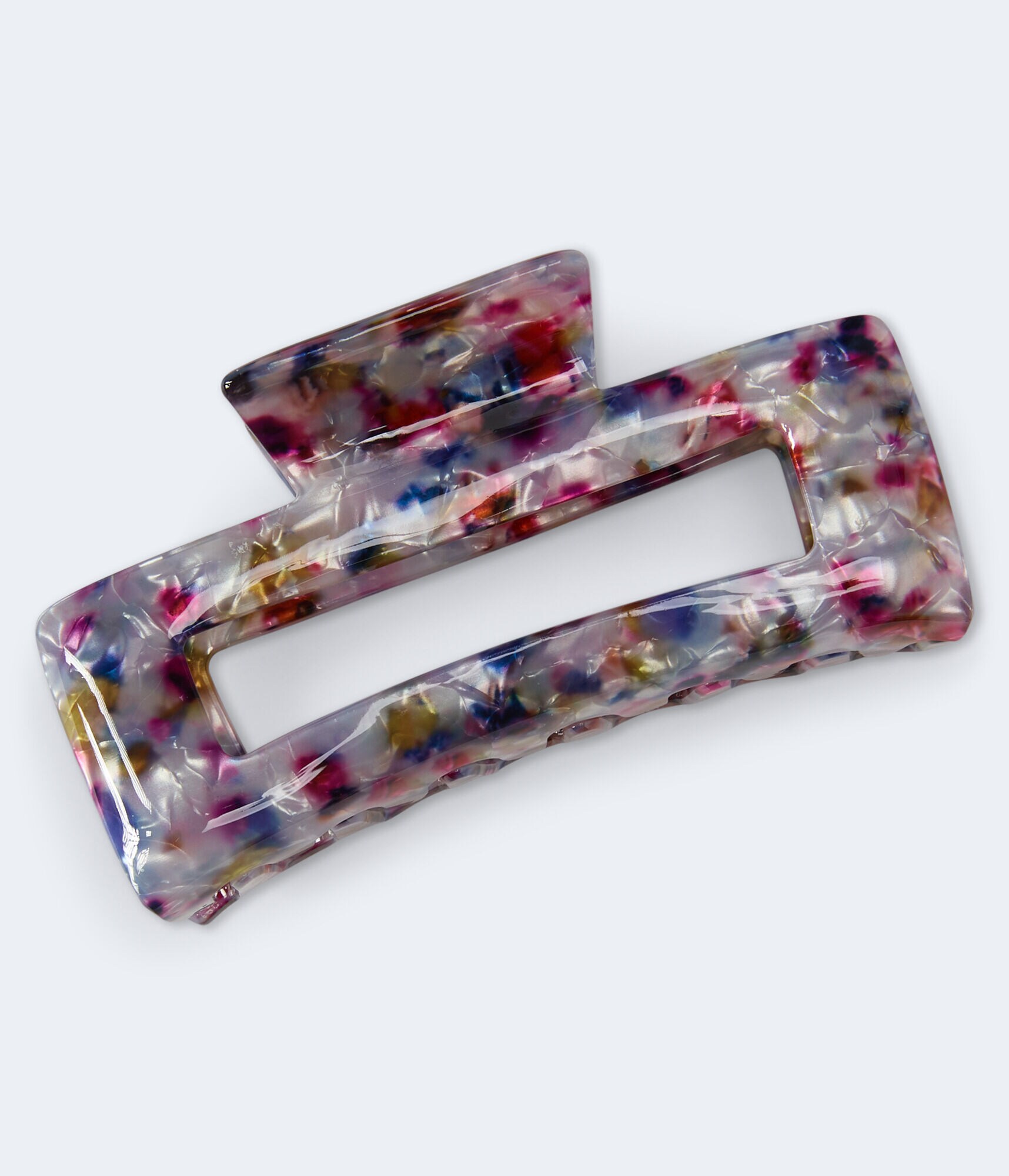 Mosaic Rectangle Cutout Claw Hair Clip