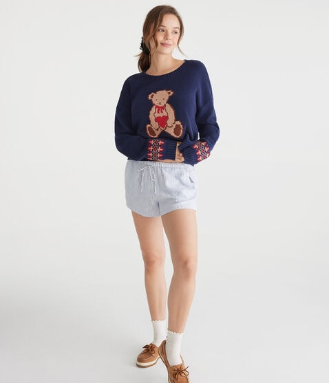 Teddy Bear Slouchy Crew Sweater Teddy Bear Slouchy Crew Sweater