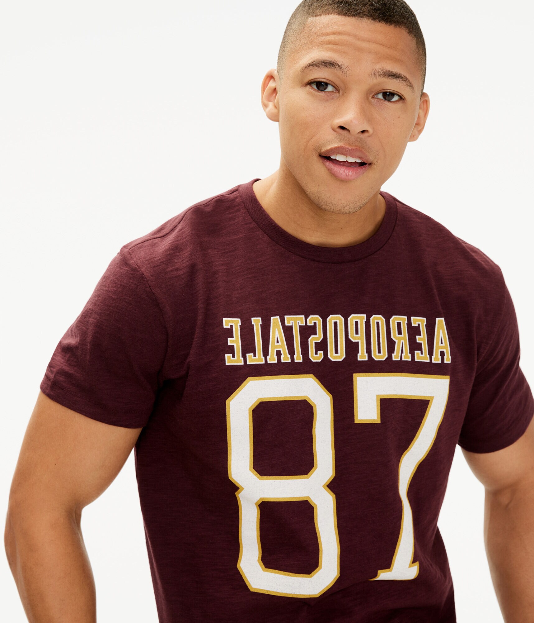 Backward Aeropostale 87 Graphic Tee