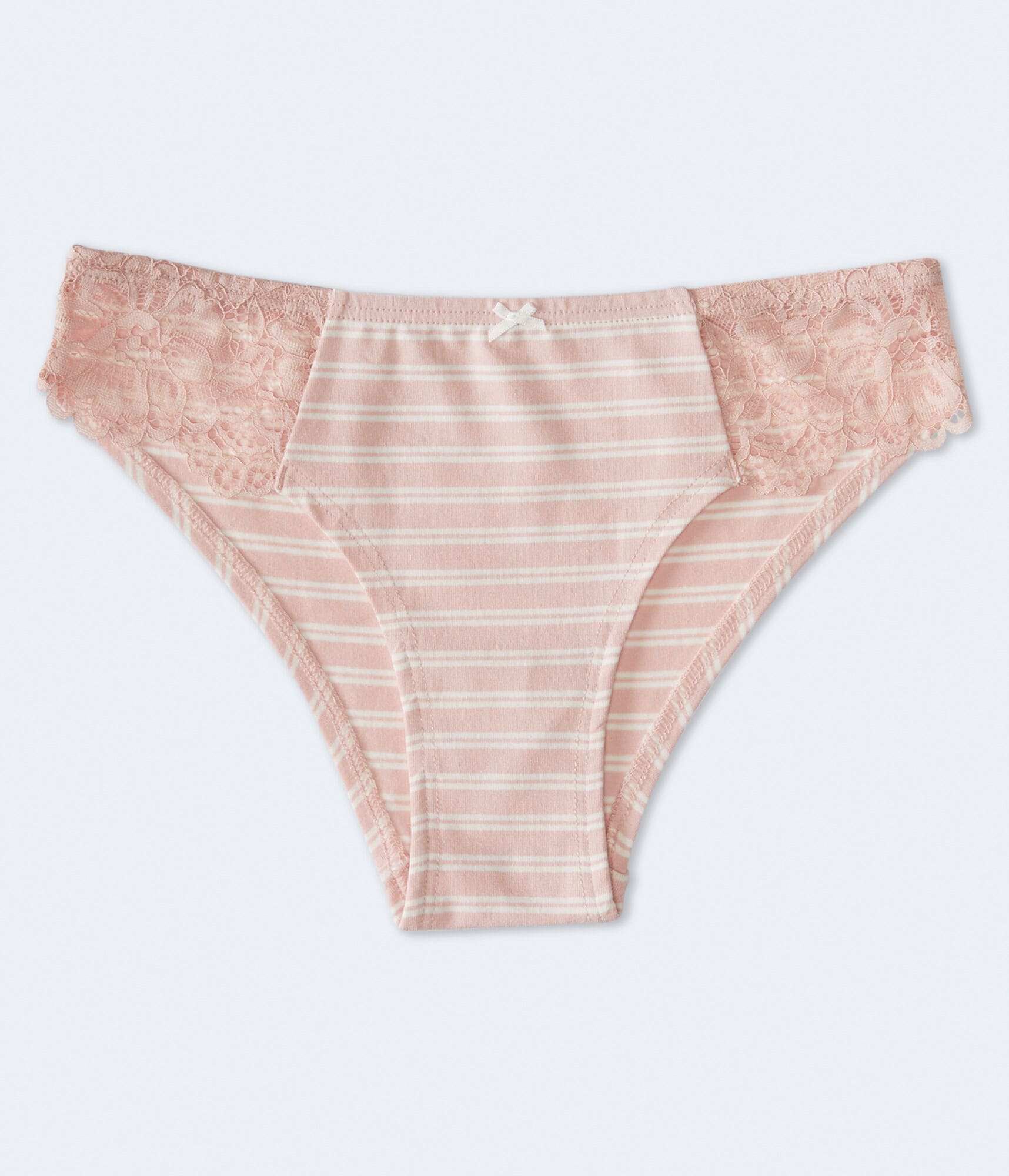 Striped Side-Lace Hipster