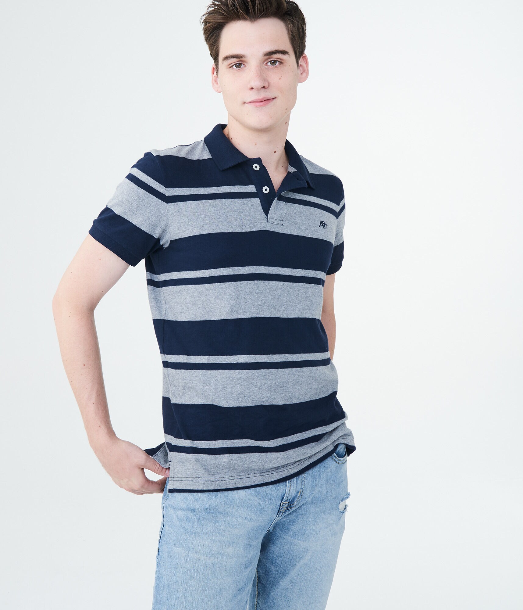 A87 Heritage Bar Stripe Jersey Polo