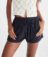 High-Rise Gauze Shorts