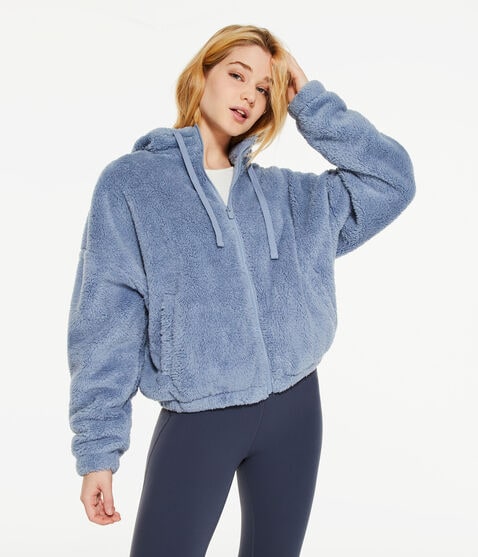 Sherpa Fleece Oversized Full-Zip Hoodie Sherpa Fleece Oversized Full-Zip Hoodie