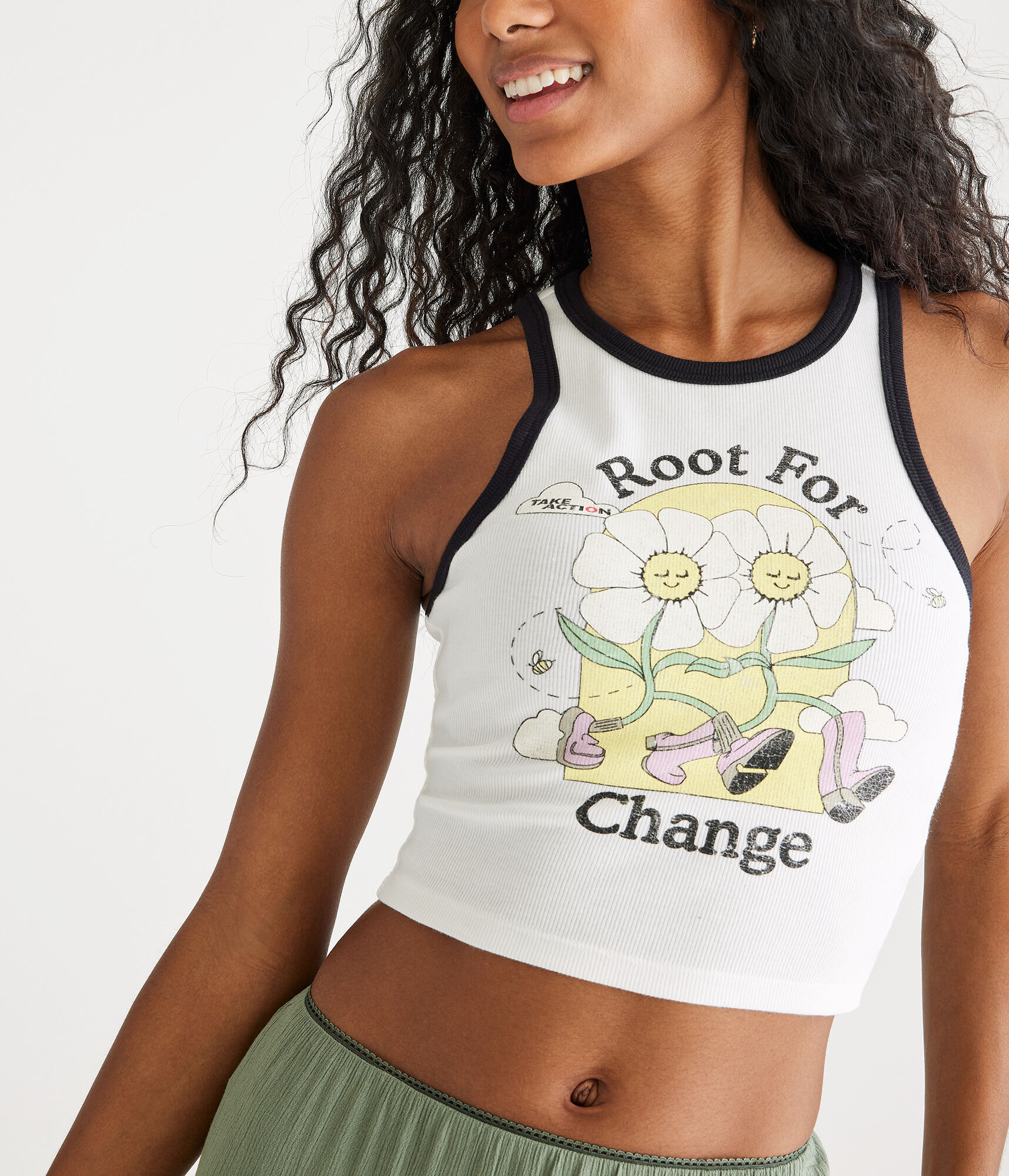 FINAL SALE - AERO | GLOBAL CITIZEN&reg; Root For Change Cropped Tank