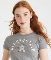Aeropostale Arch Glitter Graphic Tee