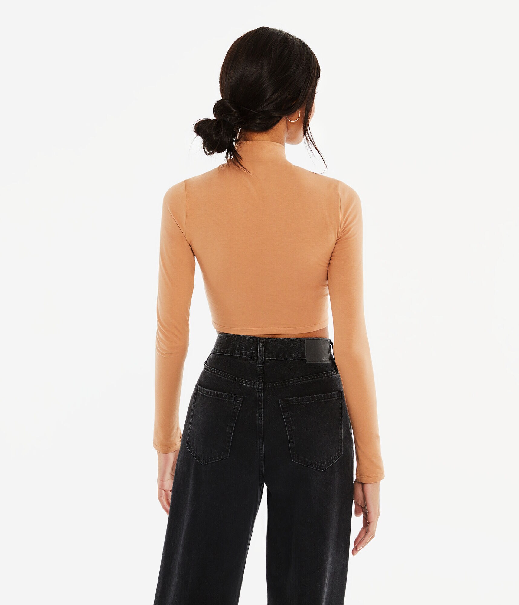 Long Sleeve Seriously Soft Mock-Neck Crop Top
