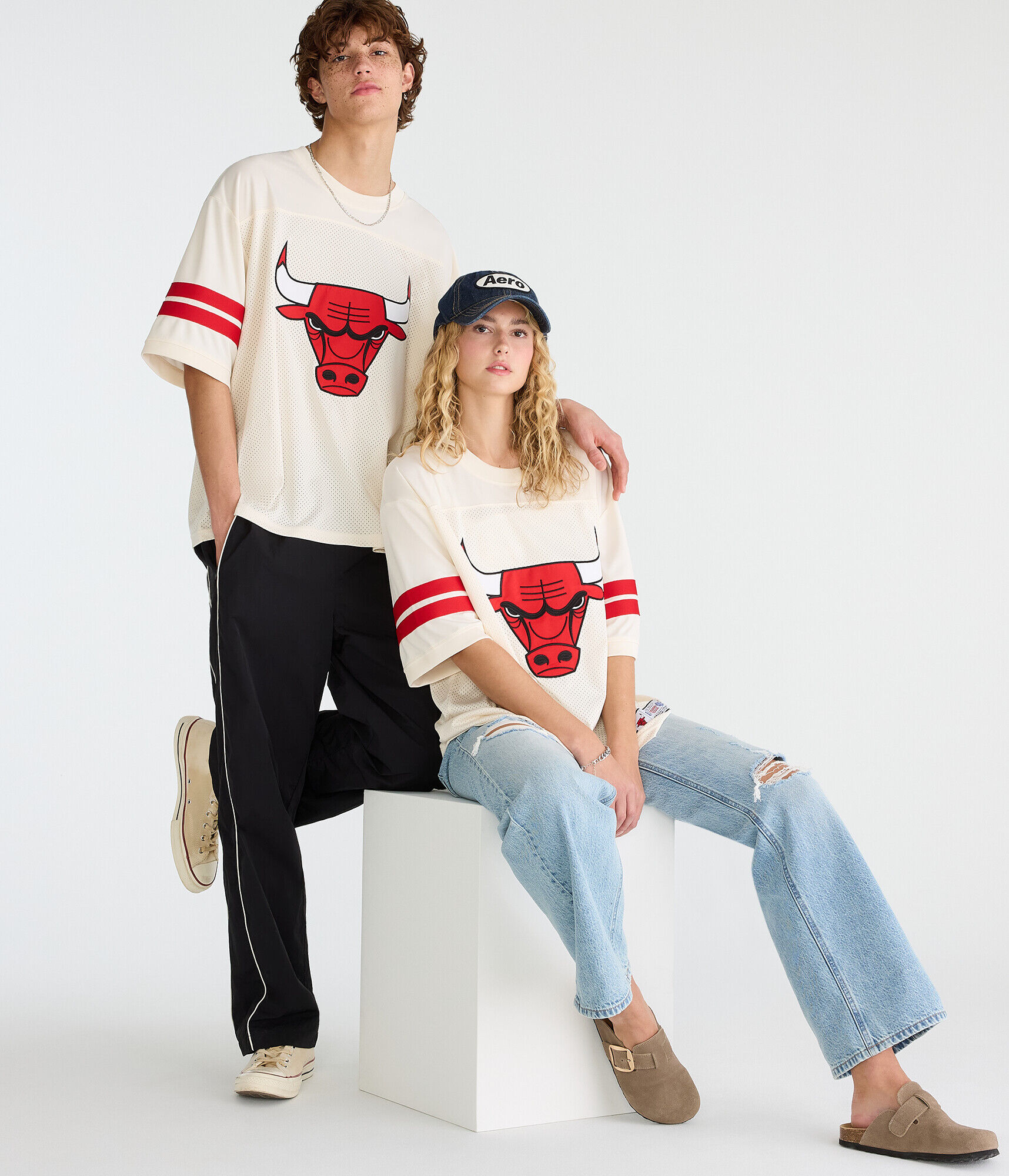 Chicago Bulls Stripes Mesh Top