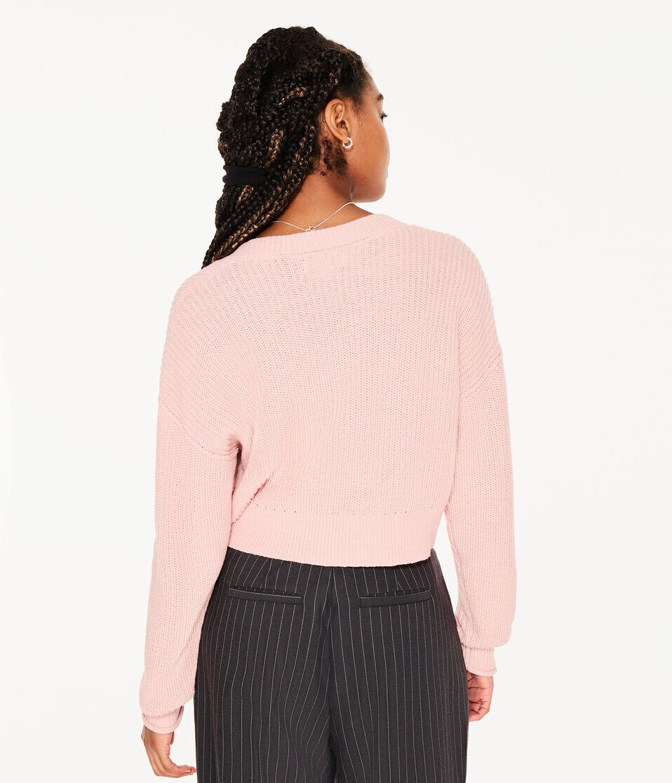 Ribbed V-Neck Sweater