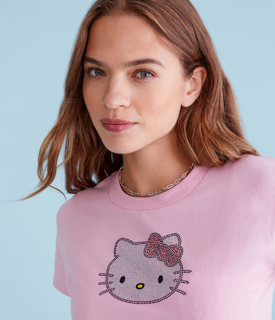 Hello Kitty Rhinestone Face Baby Tee
