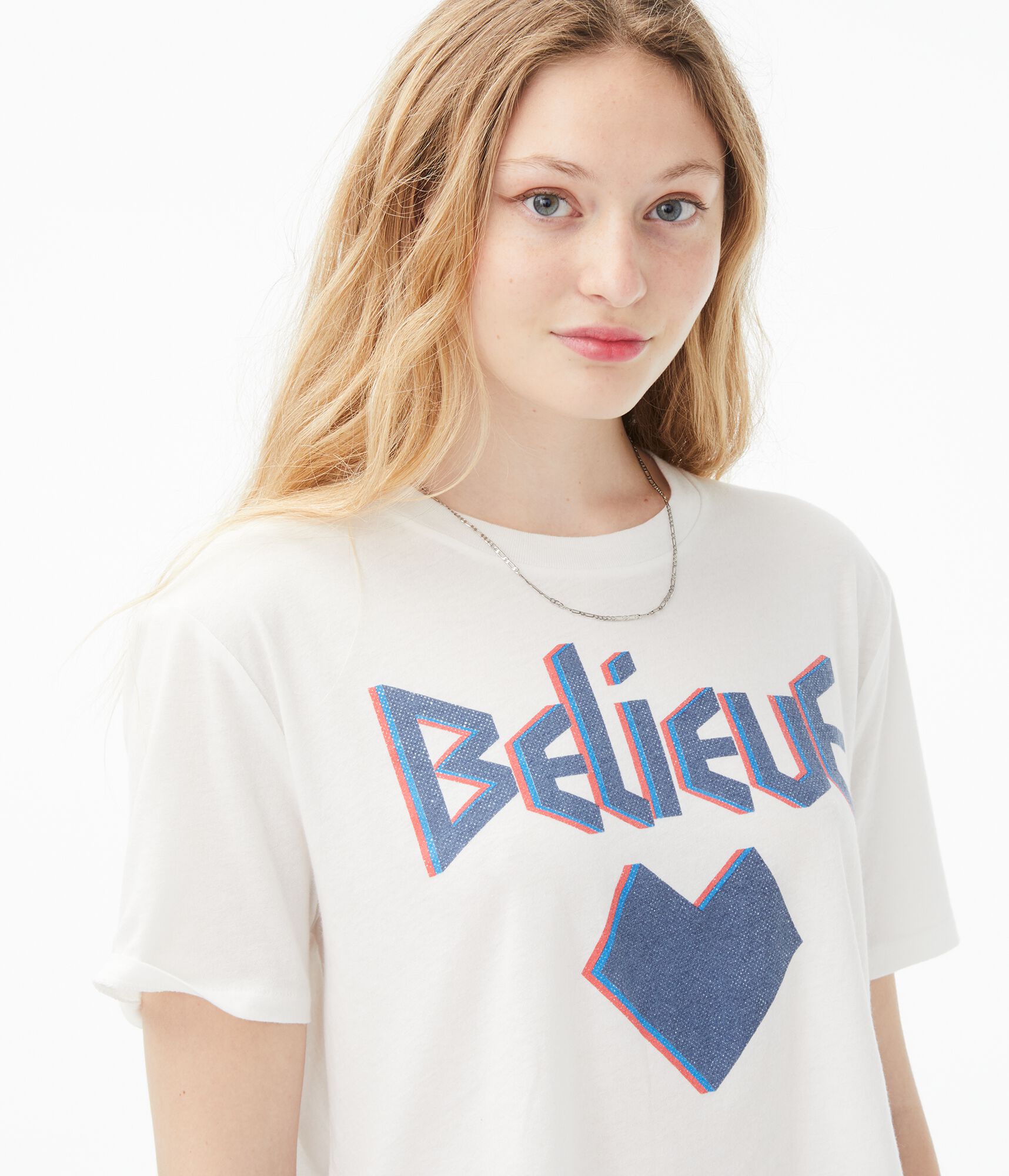 Believe Boxy Cropped Graphic Tee
