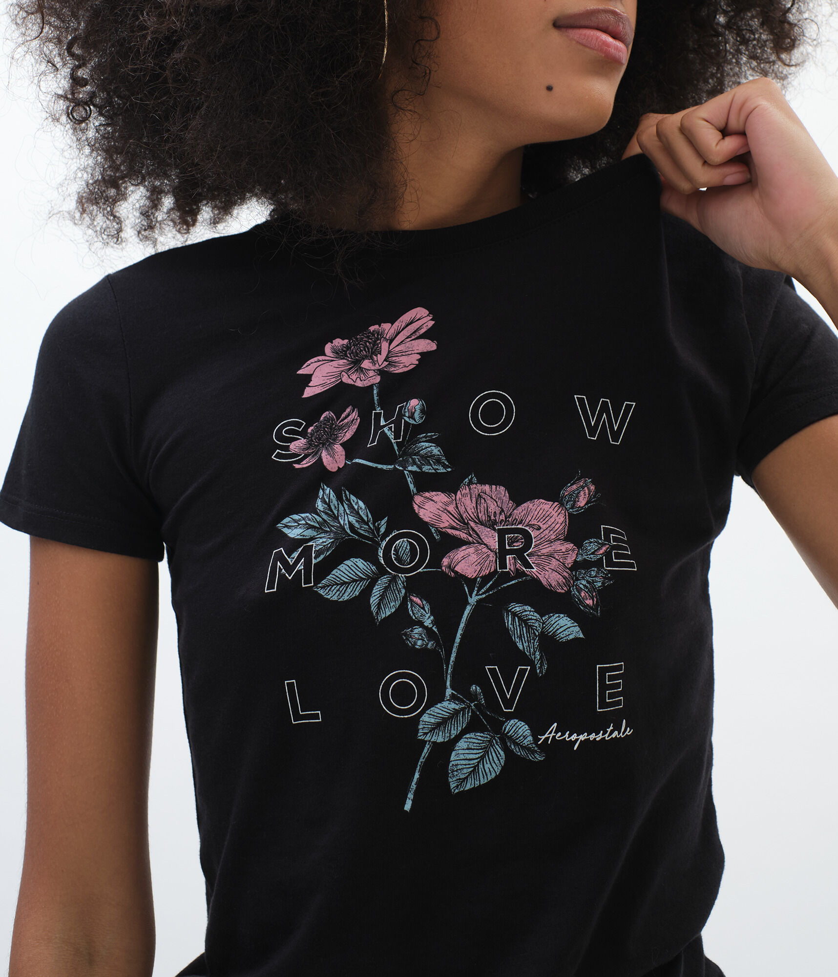 Show More Love Floral Graphic Tee