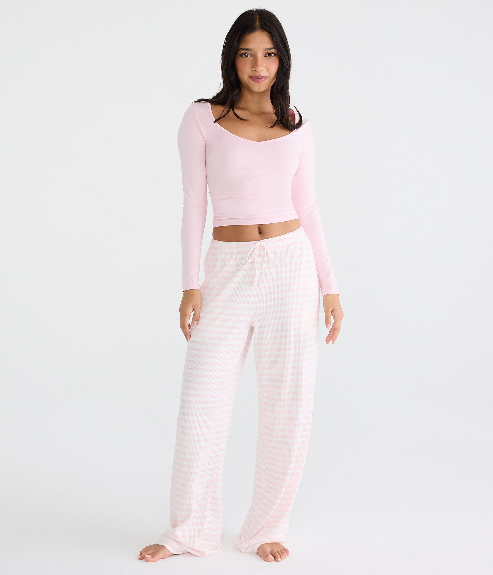 Striped Rib Sleep Pants