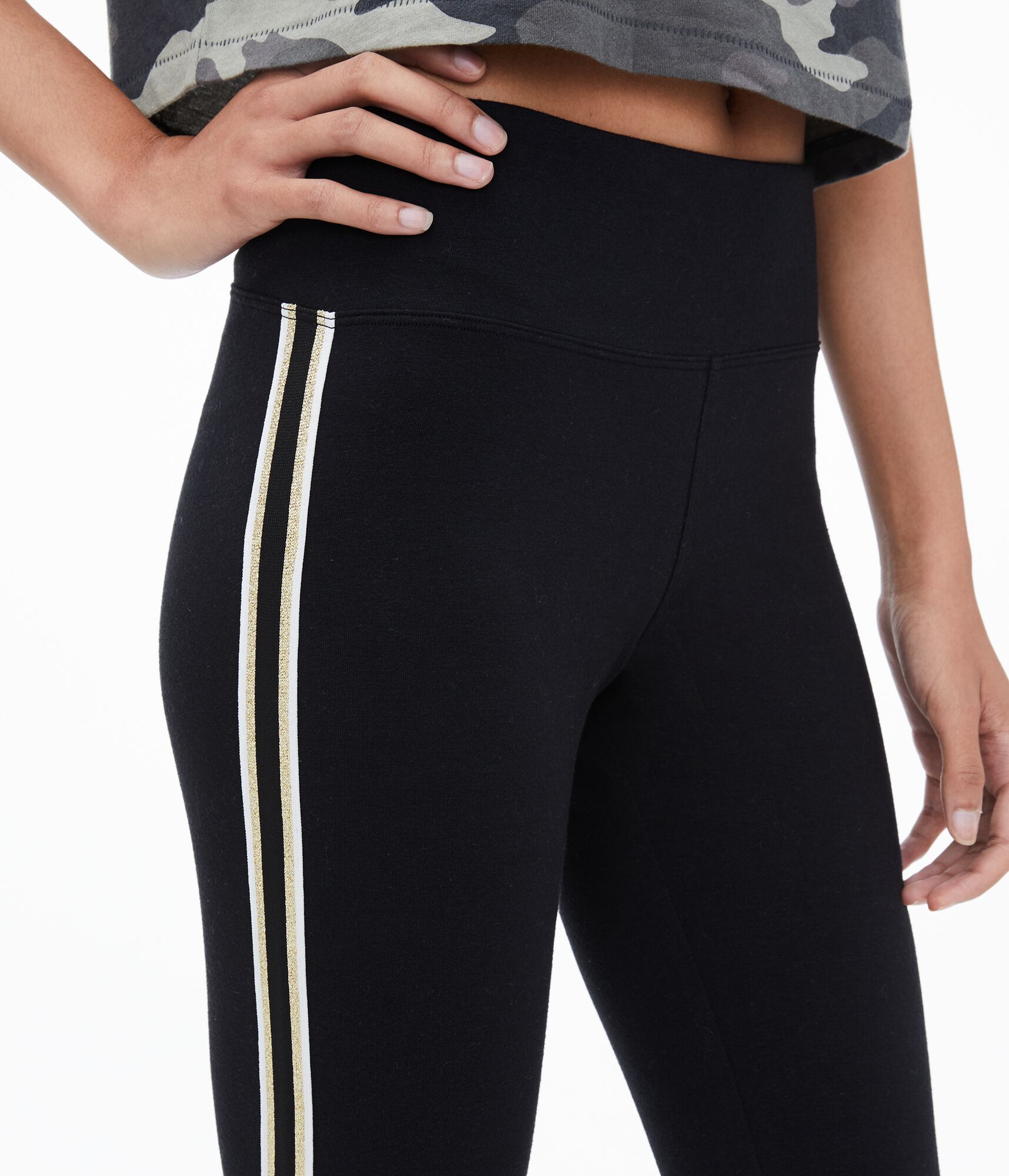 Metallic Stripe Leggings