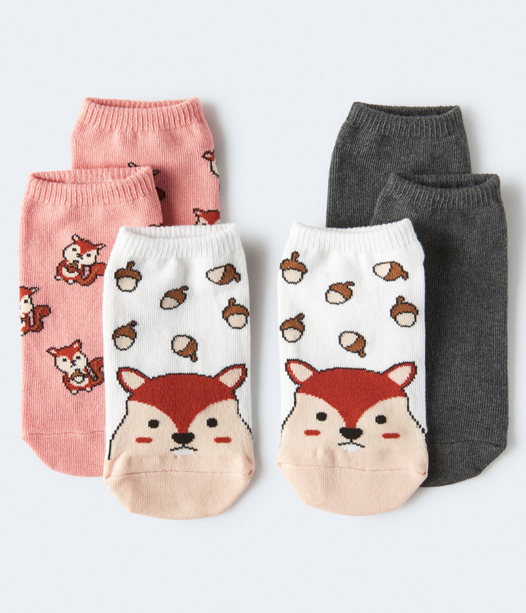 Squirrels Ankle Sock 3-Pack***
