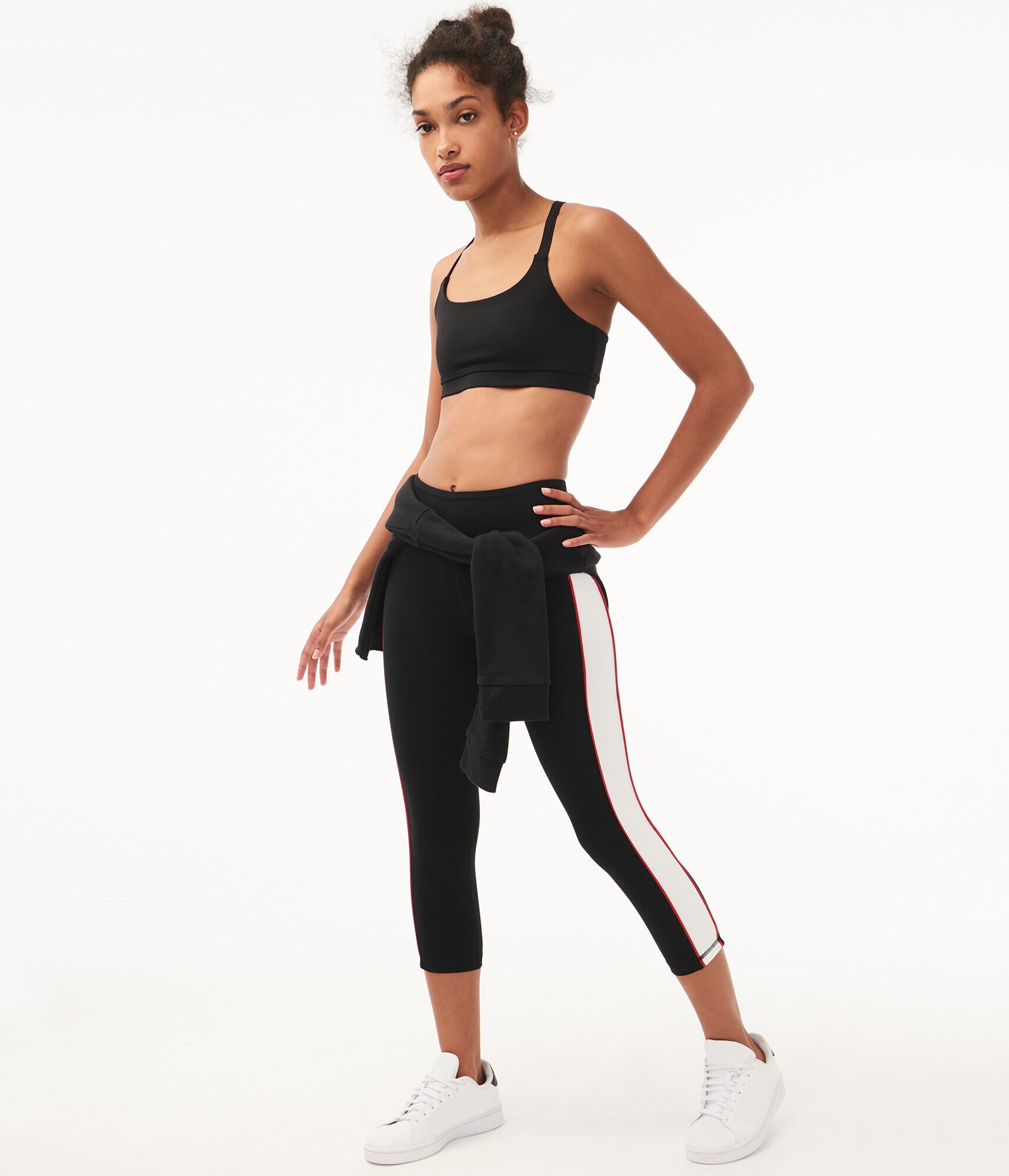 Side Stripe Cropped Legging